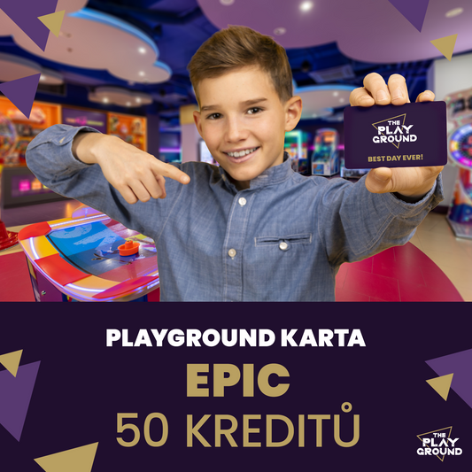 Playground card EPIC - 50 credits + 2x Wheel of Fortune